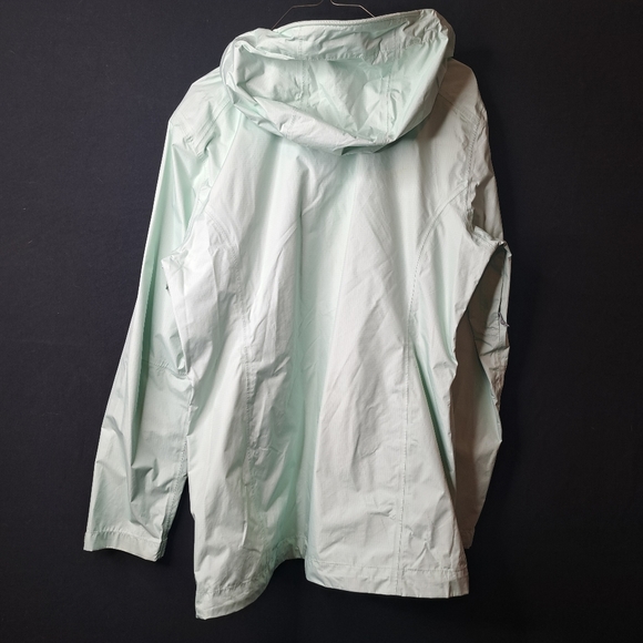 Mountain Hardwear Rain Jacket Women's Large Teal Blue Waterproof Outdoor - Picture 6 of 8